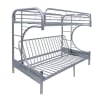Eclipse Twin XL/Queen Futon Bunk Bed in Silver Finish by Acme - 02093SI - Image 2 of 0