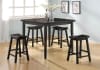 Gaucho 5 Piece Counter Height Dining Set in Black Finish by Acme - 07288 - Image 1 of 0
