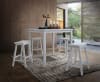 Gaucho 5 Piece Counter Height Dining Set in White Finish by Acme - 07289 - Image 1 of 0