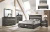 Naima 6 Piece Bedroom Set w/ Storage in Gray Finish by Acme - 25970 - Image 2 of 0
