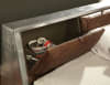 Brancaster Bed in Retro Brown Top Grain Leather & Aluminum Finish by Acme - 26220Q - Image 3 of 0