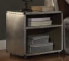 Brancaster Bed in Retro Brown Top Grain Leather & Aluminum Finish by Acme - 26220Q - Image 4 of 0