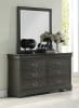 Louis Philippe Sleigh Bed in Dark Gray Finish by Acme - 26790Q - Image 4 of 0