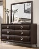 Tablita 6 Piece Bedroom Set in Fabric & Dark Merlot Finish by Acme - 27460 - Image 4 of 0