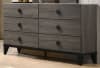 Avantika 6 Piece Bedroom Set in Fabric & Rustic Gray Oak Finish by Acme - 27680 - Image 5 of 0