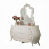 Edalene 6 Piece Transitional Twin Bedroom Set in Pearl Synthetic Leather and Pearl White Finish by Acme - 30505 - Image 4 of 0