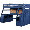 Jason II Twin Loft Bed in Navy Blue Finish by Acme - 37455 - Image 3 of 0