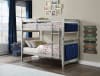 Varian Twin/Twin Bunk Bed in Blue Velvet & Silver Finish by Acme - 38330 - Image 1 of 0
