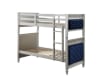 Varian Twin/Twin Bunk Bed in Blue Velvet & Silver Finish by Acme - 38330 - Image 2 of 0