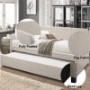 Jagger Contemporary Twin Daybed with Trundle in Fog Fabric Finish by Acme - 39190 - Image 2 of 0