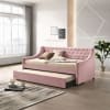 Lianna Transitional Twin Daybed with Trundle in Pink Velvet Finish by Acme - 39380 - Image 1 of 0