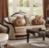 Ernestine Loveseat in Tan Fabric & Black Finish by Acme - 52111 - Image 1 of 0