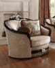 Ernestine Loveseat in Tan Fabric & Black Finish by Acme - 52111 - Image 4 of 0
