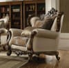 Latisha Sofa in Tan, Pattern Fabric & Antique Oak Finish by Acme - 52115 - Image 4 of 0