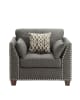 Laurissa Loveseat in Light Charcoal Linen Finish by Acme - 52406 - Image 4 of 0