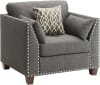 Laurissa Loveseat in Light Charcoal Linen Finish by Acme - 52406 - Image 5 of 0