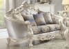Gorsedd Loveseat in Cream Fabric & Antique White Finish by Acme - 52441 - Image 1 of 0