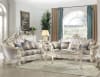 Gorsedd Loveseat in Cream Fabric & Antique White Finish by Acme - 52441 - Image 2 of 0