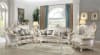 Gorsedd Loveseat in Cream Fabric & Antique White Finish by Acme - 52441 - Image 3 of 0