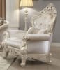 Gorsedd Loveseat in Cream Fabric & Antique White Finish by Acme - 52441 - Image 4 of 0