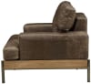 Silchester Chair in Oak & Distress Chocolate Top Grain Leather Finish by Acme - 52477 - Image 3 of 0