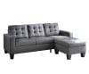 Earsom Reversible Chaise Sectional in Gray Linen Finish by Acme - 52775 - Image 2 of 0