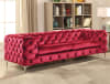 Adam 2 Piece Sofa Set in Red Velvet Finish by Acme - 52795-S - Image 2 of 0