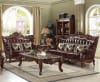 Eustoma 2 Piece Sofa Set in Cherry Top Grain Leather & Walnut Finish by Acme - 53065-S - Image 1 of 0