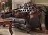 Vendome II 2 Piece Sofa Set in Dark Brown PU & Cherry Finish by Acme - 53130-S - Image 3 of 0