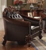 Vendome II Chair in Dark Brown PU & Cherry Finish by Acme - 53132 - Image 1 of 0