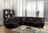 Saul 6 Piece Power Motion Sectional in Black Leather-Aire Finish by Acme - 54150 - Image 1 of 0