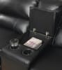 Saul 6 Piece Power Motion Sectional in Black Leather-Aire Finish by Acme - 54150 - Image 2 of 0