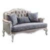 Ciddrenar Loveseat in Fabric & White Finish by Acme - 54311 - Image 2 of 0