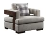 Niamey Chair in Fabric & Cherry Finish by Acme - 54852 - Image 2 of 0