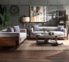 Pelton Sofa in Fabric & Walnut Finish by Acme - 54890 - Image 5 of 0