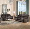Zubaida Motion Loveseat in 2-Tone Chocolate Velvet Finish by Acme - 55021 - Image 2 of 0