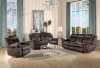 Zubaida Motion Loveseat in 2-Tone Chocolate Velvet Finish by Acme - 55021 - Image 3 of 0