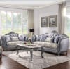 Ariadne Loveseat in Fabric & Platinum Finish by Acme - 55346 - Image 5 of 0