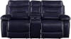 Aashi Motion Loveseat in Navy Leather-Gel Match Finish by Acme - 55371 - Image 1 of 0