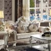 Picardy 2 Piece Sofa Set in Fabric & Antique Pearl Finish by Acme - 55460-S - Image 4 of 0