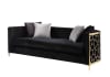 Fergal Sofa in Black Velvet Gold Finish by Acme - 55665 - Image 2 of 0