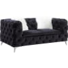 Phifina Loveseat in Black Velvet Finish by Acme - 55921 - Image 2 of 0