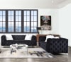 Phifina Loveseat in Black Velvet Finish by Acme - 55921 - Image 4 of 0