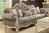 Ragenardus 2 Piece Sofa Set in Gray Fabric & Antique White Finish by Acme - 56020-S - Image 3 of 0