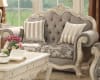 Ragenardus 2 Piece Sofa Set in Gray Fabric & Antique White Finish by Acme - 56020-S - Image 4 of 0