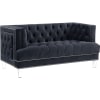 Ansario Loveseat in Charcoal Velvet Finish by Acme - 56461 - Image 2 of 0
