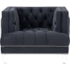 Ansario Chair in Charcoal Velvet Finish by Acme - 56462 - Image 1 of 0