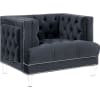 Ansario Chair in Charcoal Velvet Finish by Acme - 56462 - Image 2 of 0
