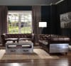 Aberdeen 2 Piece Sofa Set in Vintage Brown Top Grain Leather & Aluminum Finish by Acme - 56590-S - Image 1 of 0