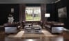 Aberdeen 2 Piece Sofa Set in Vintage Brown Top Grain Leather & Aluminum Finish by Acme - 56590-S - Image 2 of 0